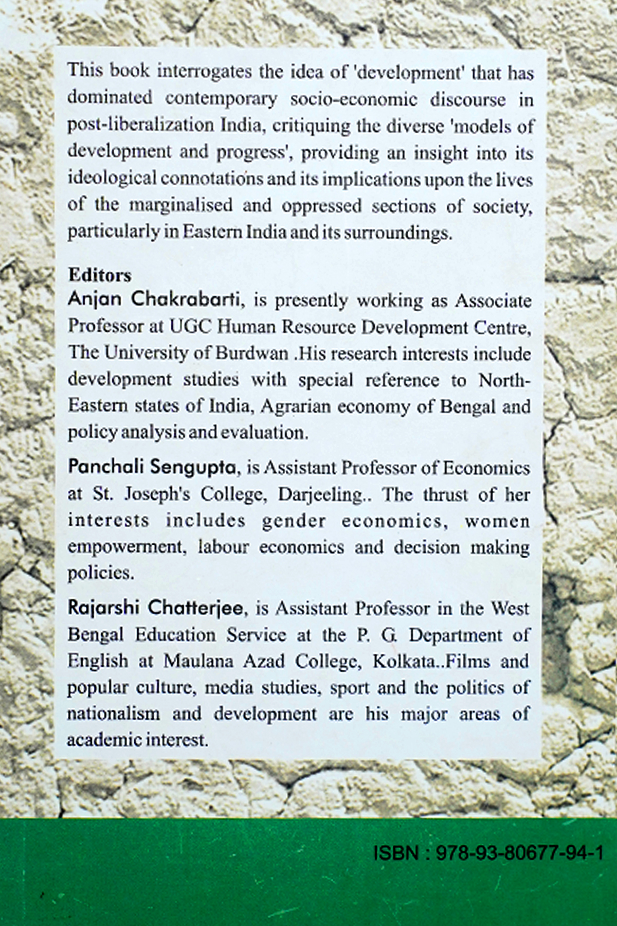 INTERROGATING DEVELOPMENT - Back Cover